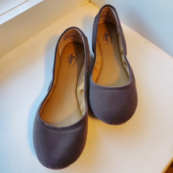 Bass Gray Velvet Ballet Flat - Picture 4 of 6